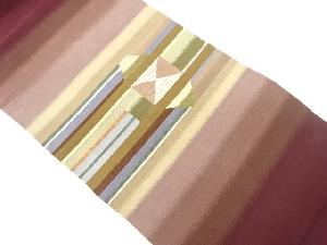 抽象横段模様織出し名古屋帯